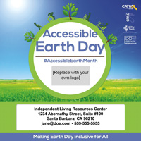 Graphic for Customizable Accessible Earth Day promo.